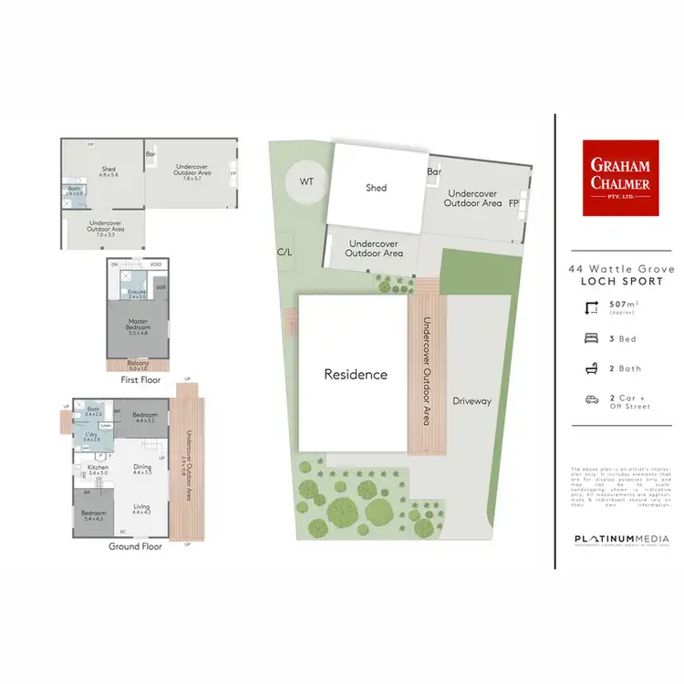 Floorplan of Homely house listing, 44 Wattle Grove, Loch Sport VIC 3851