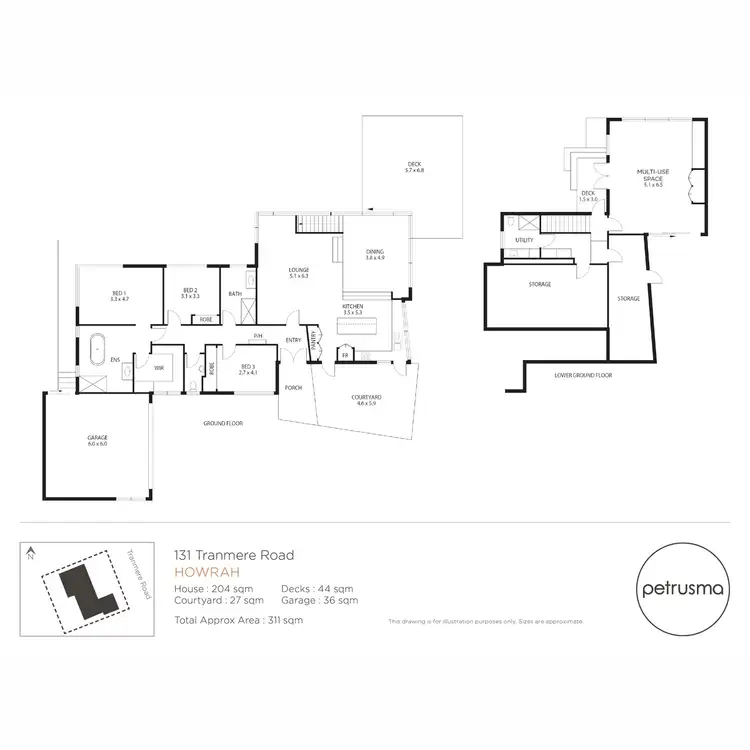 Floorplan of Homely house listing, 131 Tranmere Road, Howrah TAS 7018