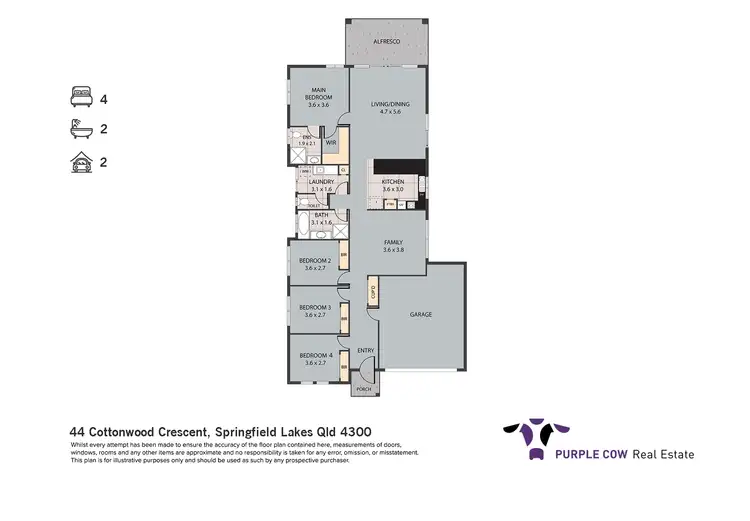 Floorplan of Homely house listing, 44 Cottonwood Crescent, Springfield Lakes QLD 4300