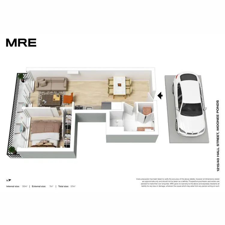 Floorplan of Homely apartment listing, 1215/40 Hall Street, Moonee Ponds VIC 3039