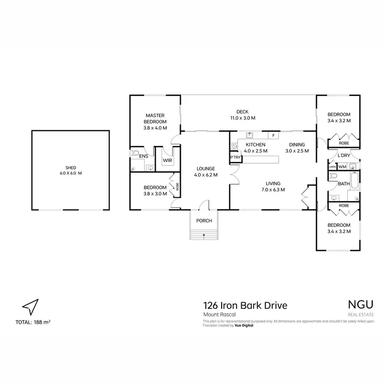 Floorplan of Homely house listing, 126 Ironbark Drive, Mount Rascal QLD 4350