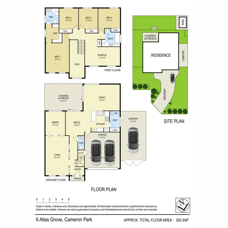 Floorplan of Homely house listing, 6 Atlas Grove, Cameron Park NSW 2285