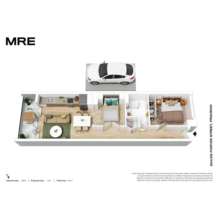 Floorplan of Homely apartment listing, 604/59 Porter Street, Prahran VIC 3181
