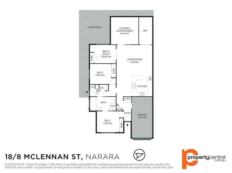 Floorplan of Homely villa listing, 18/8 McLennan Street, Narara NSW 2250