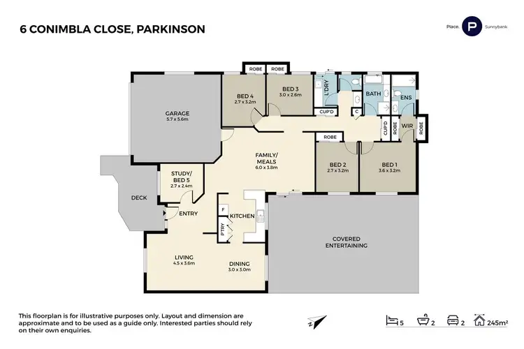 Floorplan of Homely house listing, 6 Conimbla Close, Parkinson QLD 4115