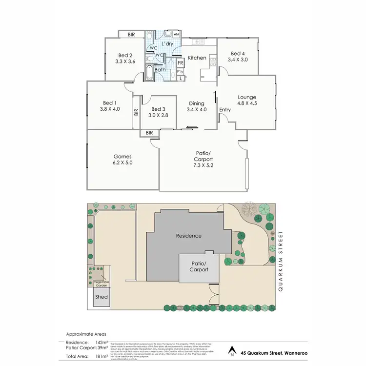 Floorplan of Homely house listing, 45 Quarkum Street, Wanneroo WA 6065