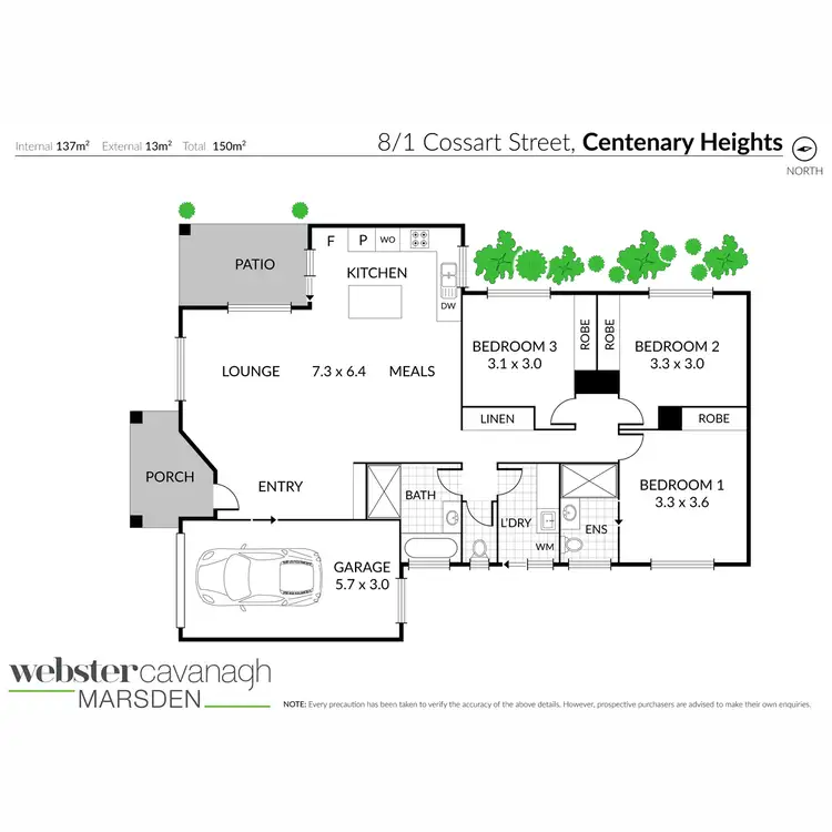 Floorplan of Homely unit listing, 8/1 Cossart Street, Centenary Heights QLD 4350