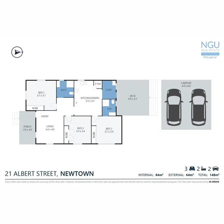 Floorplan of Homely house listing, 21 Albert Street,, Newtown QLD 4350