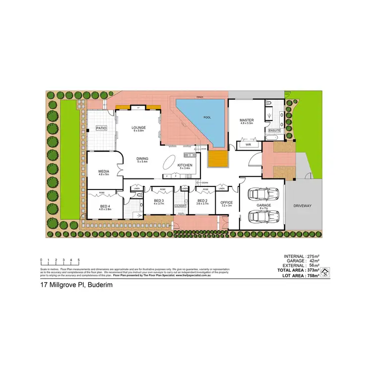 Floorplan of Homely house listing, 17 Millgrove Place, Buderim QLD 4556