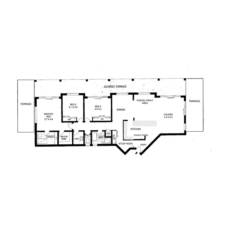 Floorplan of Homely unit listing, 1/3 Orient Court, Buderim QLD 4556