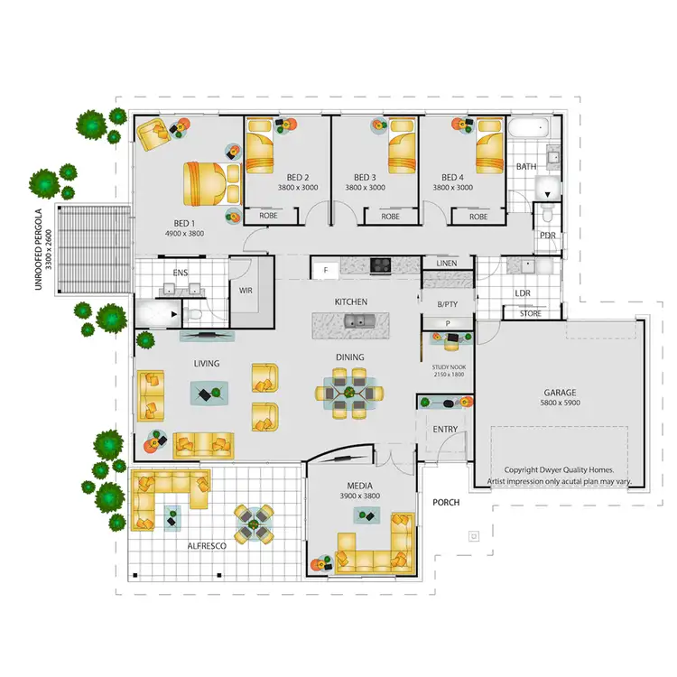 Floorplan of Homely house listing, 42 Davey Drive, Woombye QLD 4559