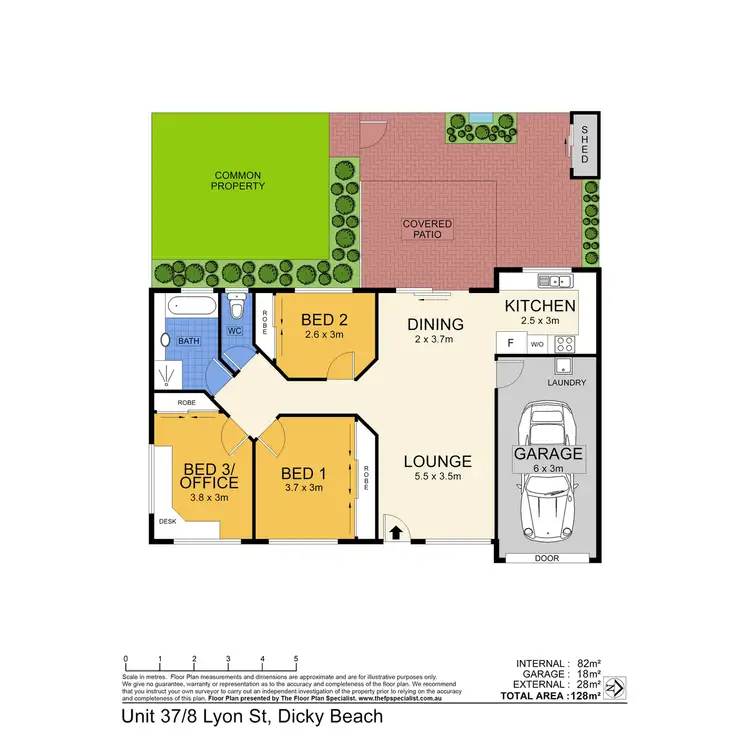 Floorplan of Homely unit listing, 37/8 Lyon Street, Dicky Beach QLD 4551