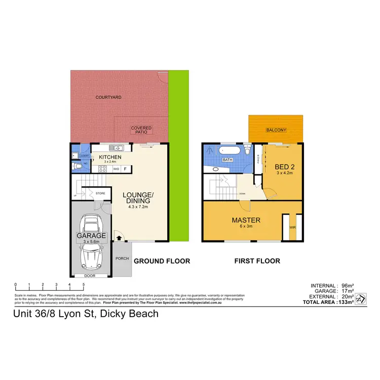 Floorplan of Homely unit listing, 36/8 Lyon Street, Dicky Beach QLD 4551