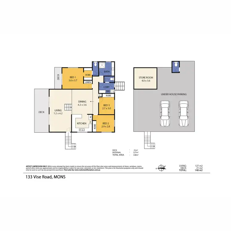Floorplan of Homely house listing, 133 Vise Road, Mons QLD 4556
