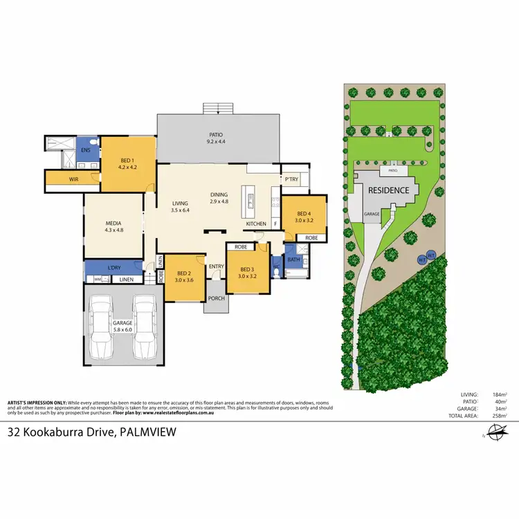 Floorplan of Homely house listing, 32 Kookaburra Drive, Palmview QLD 4553