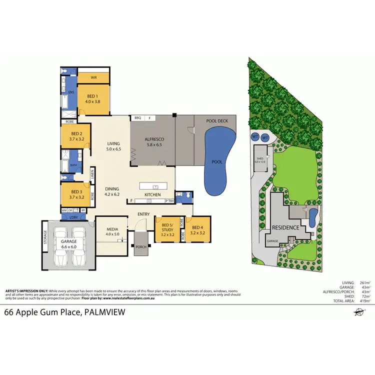Floorplan of Homely house listing, 66 Apple Gum Place, Palmview QLD 4553