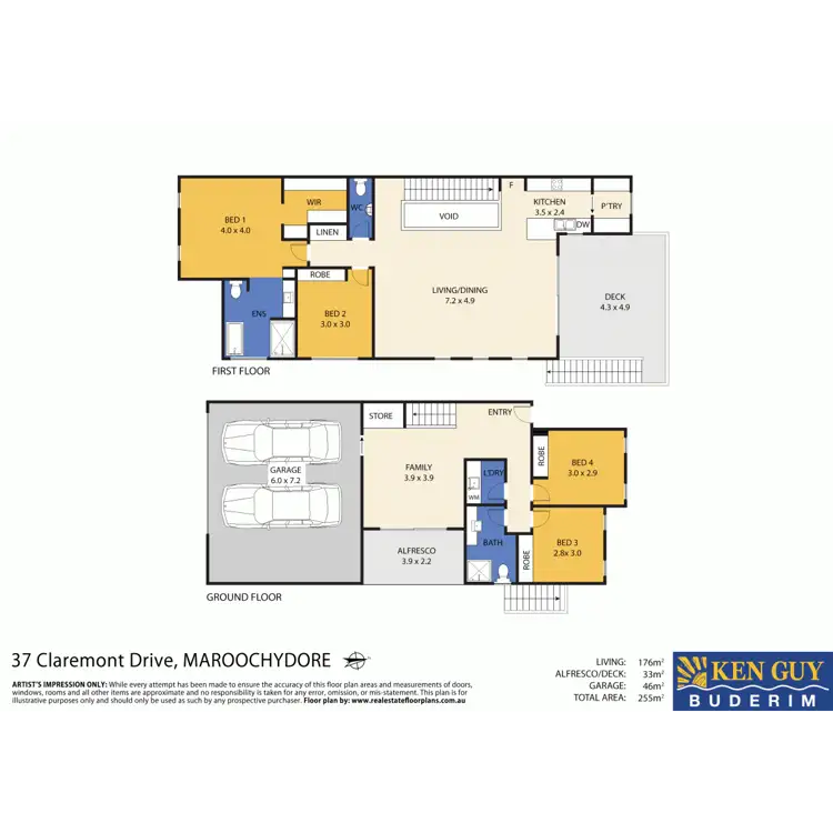 Floorplan of Homely house listing, 37 Claremont Drive, Maroochydore QLD 4558