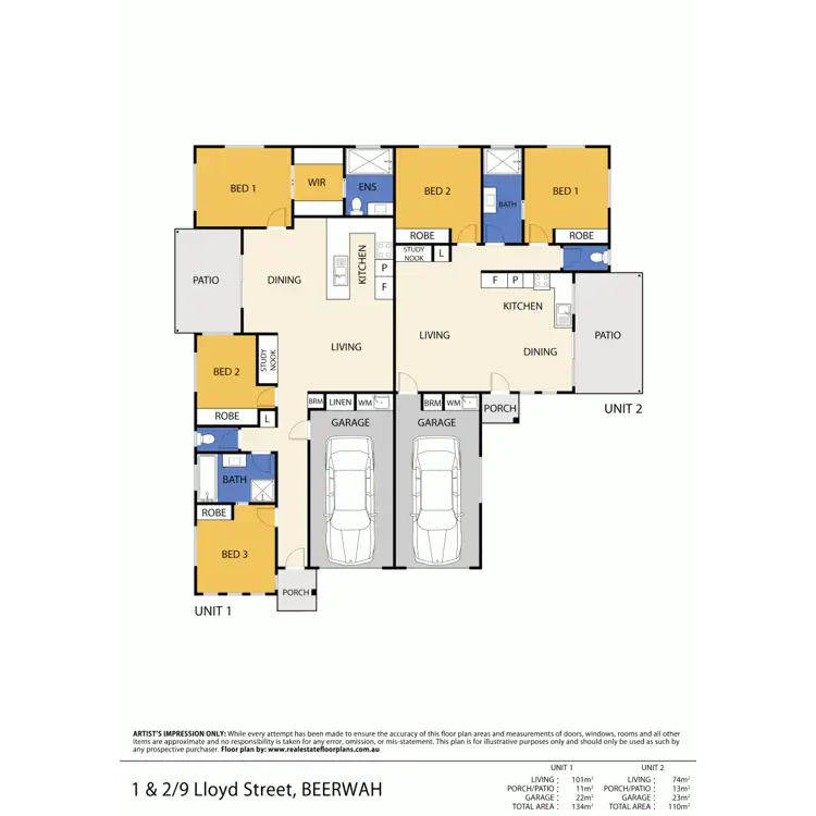Floorplan of Homely unit listing, 2/9 Lloyd Street, Beerwah QLD 4519