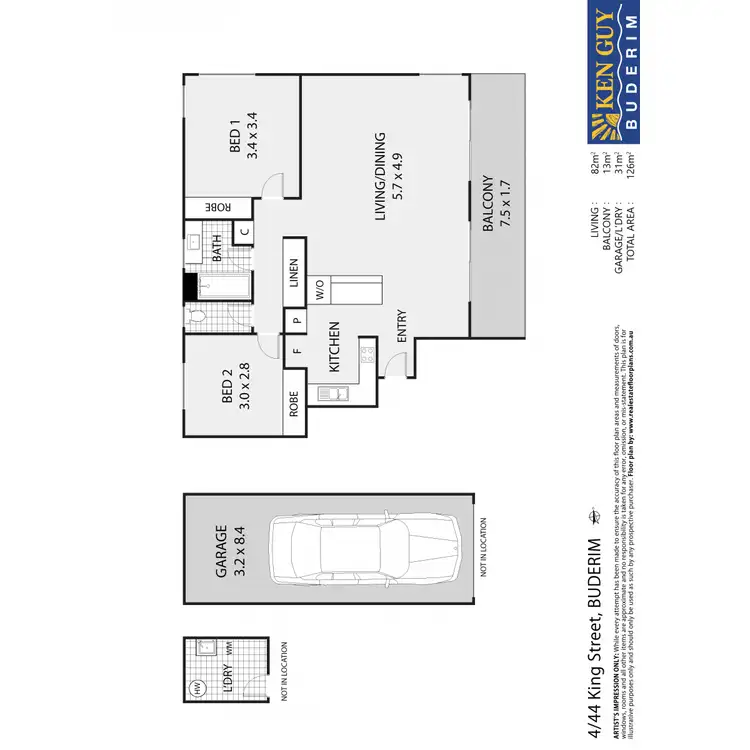 Floorplan of Homely unit listing, 4/44 King Street, Buderim QLD 4556
