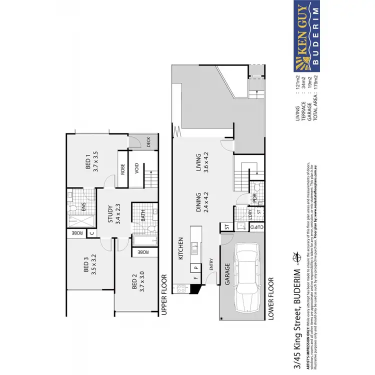 Floorplan of Homely unit listing, 3/45 King Street, Buderim QLD 4556