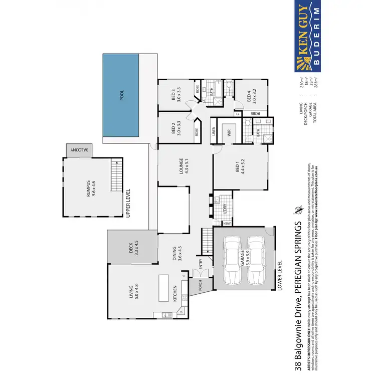 Floorplan of Homely house listing, 38 Balgownie Drive, Peregian Springs QLD 4573