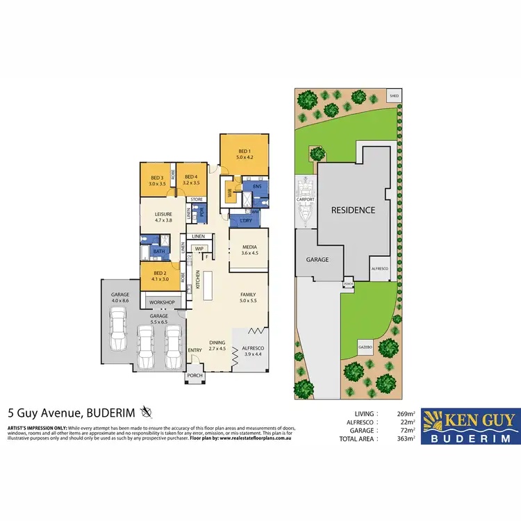 Floorplan of Homely house listing, 5 Guy Avenue, Buderim QLD 4556