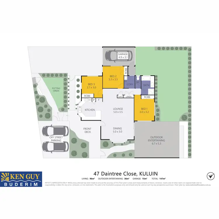 Floorplan of Homely house listing, 47 Daintree Close, Kuluin QLD 4558
