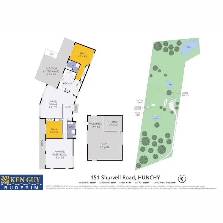 Floorplan of Homely rural property listing, 151 Shurvell Road, Hunchy QLD 4555