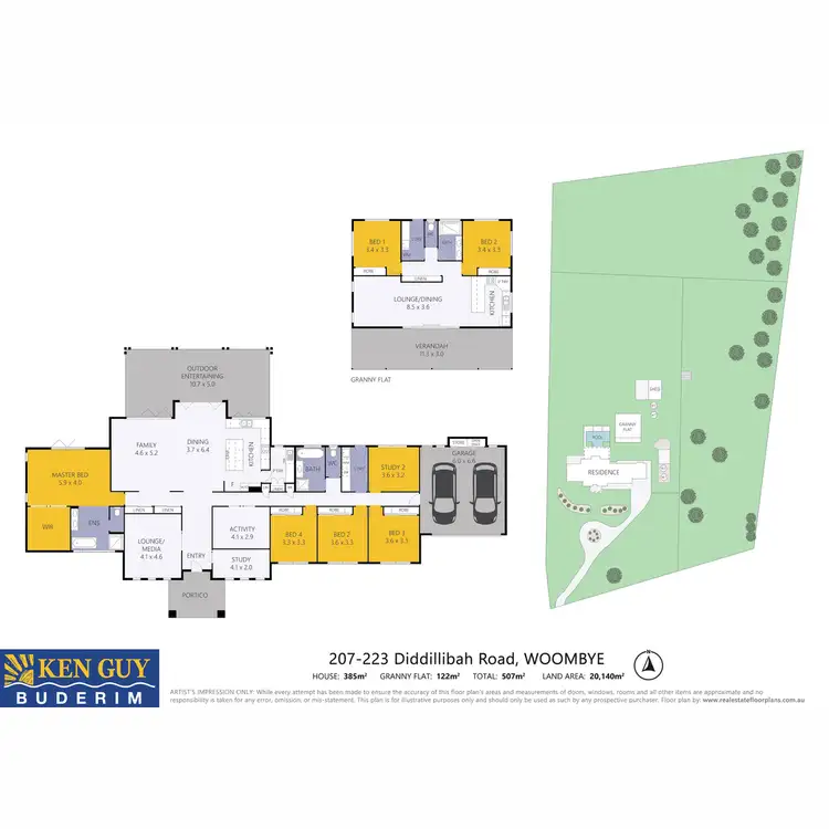 Floorplan of Homely rural property listing, 207-223 Diddillibah Road, Woombye QLD 4559