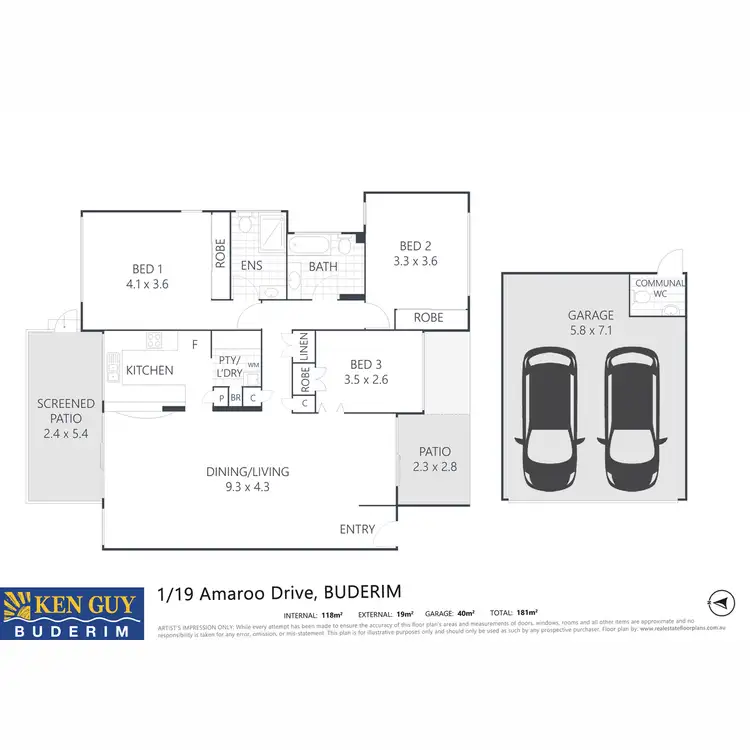 Floorplan of Homely unit listing, 1/19 Amaroo Drive, Buderim QLD 4556