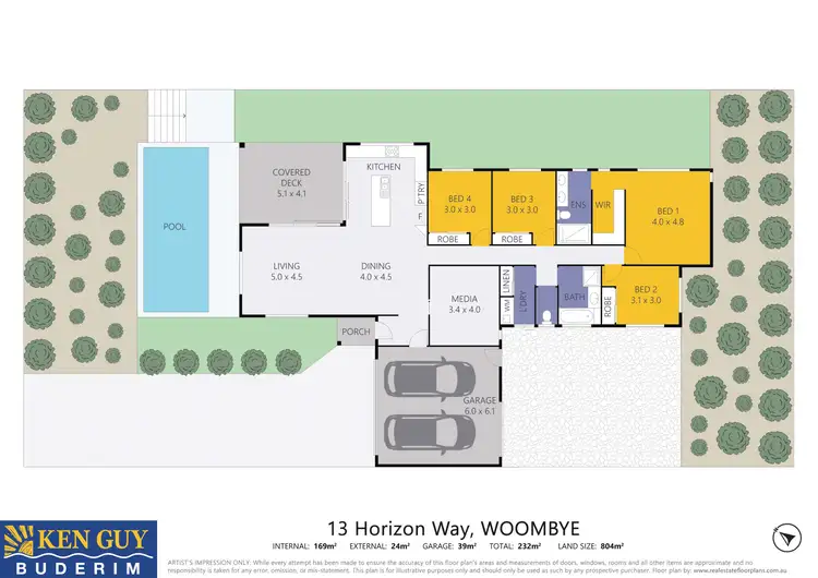 Floorplan of Homely house listing, 13 Horizon Way “Horizon Way”, Woombye QLD 4559