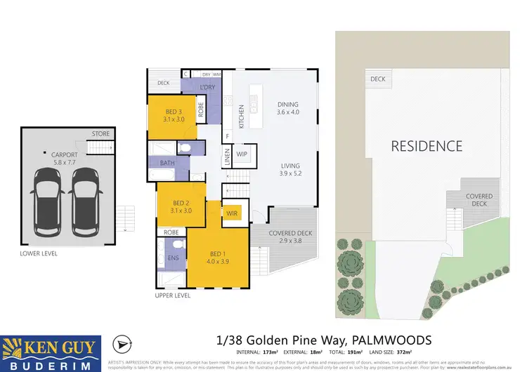 Floorplan of Homely house listing, 1/38 Golden Pine Way, Palmwoods QLD 4555