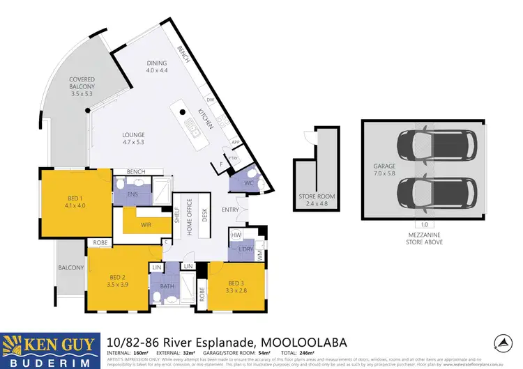 Floorplan of Homely unit listing, 10/82-86 River Esplanade, Mooloolaba QLD 4557