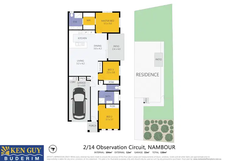 Floorplan of Homely unit listing, 2/14 Observation Circuit, Nambour QLD 4560
