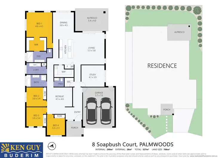 Floorplan of Homely house listing, 8 Soapbush Court, Palmwoods QLD 4555