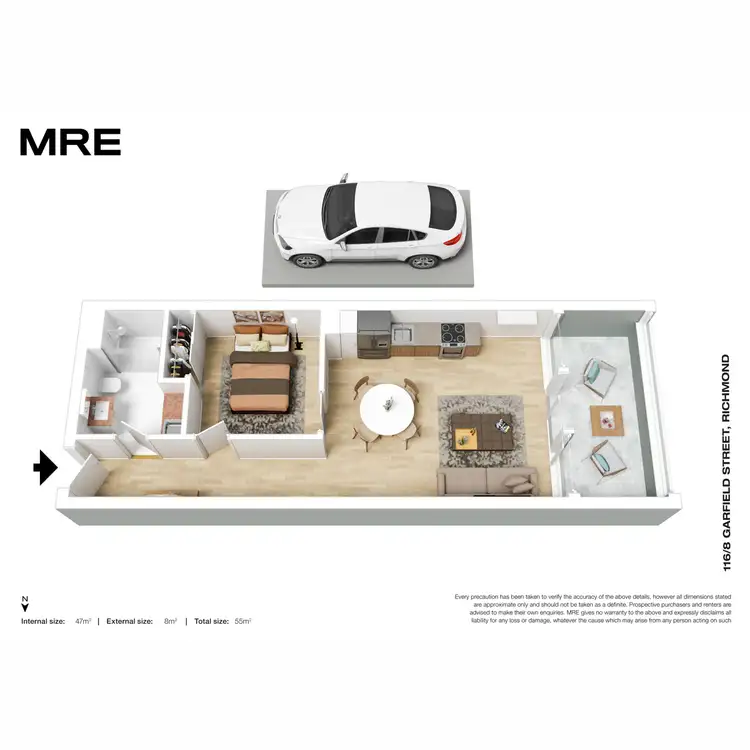 Floorplan of Homely apartment listing, 116/8 Garfield Street, Richmond VIC 3121