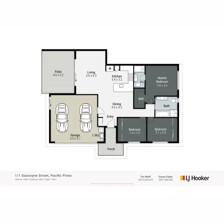 Floorplan of Homely house listing, 1/1 Gascoyne Street, Pacific Pines QLD 4211