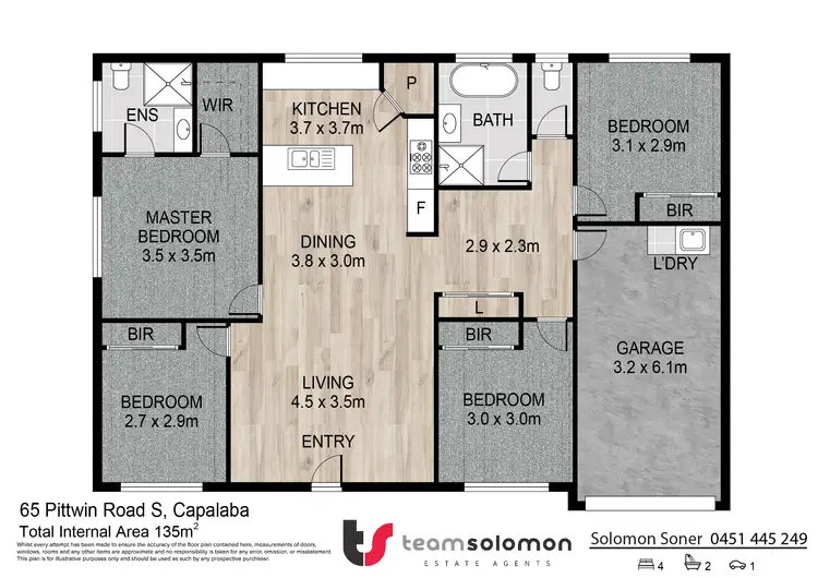 Floorplan of Homely house listing, 65a Pittwin Road South, Capalaba QLD 4157
