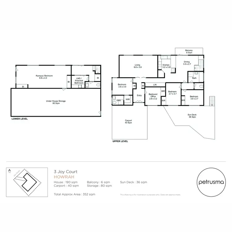 Floorplan of Homely house listing, 3 Joy Court, Howrah TAS 7018