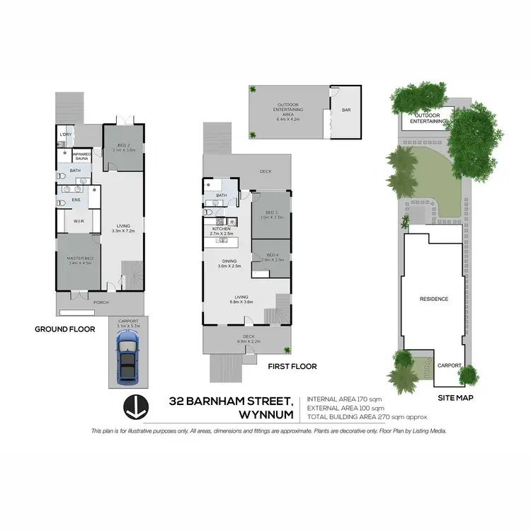 Floorplan of Homely house listing, 32 Barnham Street, Wynnum QLD 4178