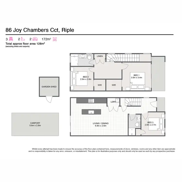 Floorplan of Homely townhouse listing, 86 Joy Chambers Circuit, Ripley QLD 4306
