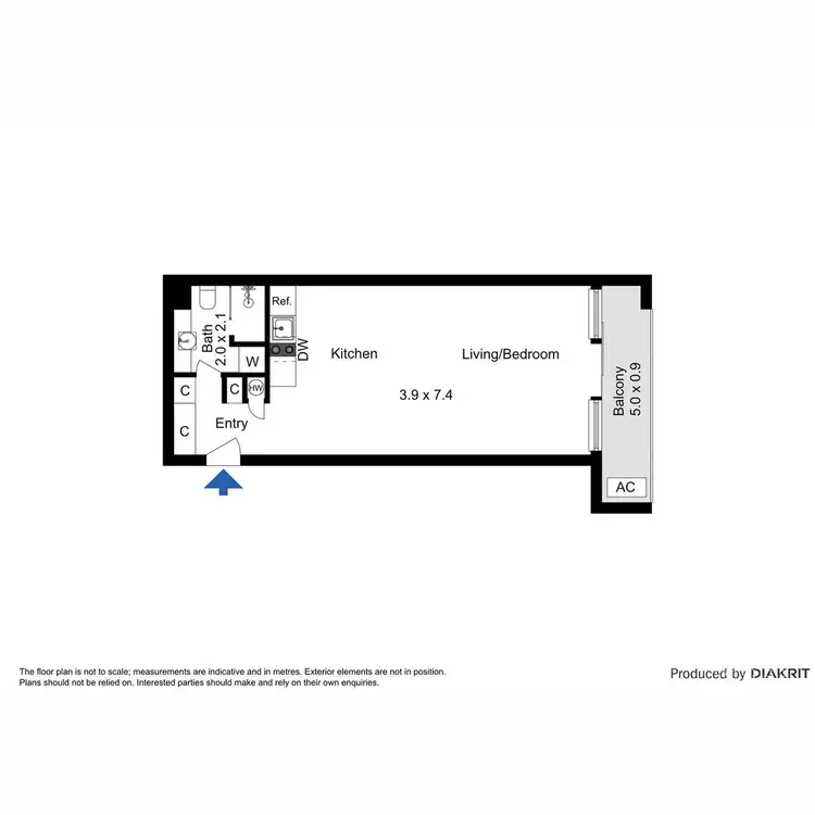 Floorplan of Homely apartment listing, 2902/288 Spencer Street, Melbourne VIC 3000