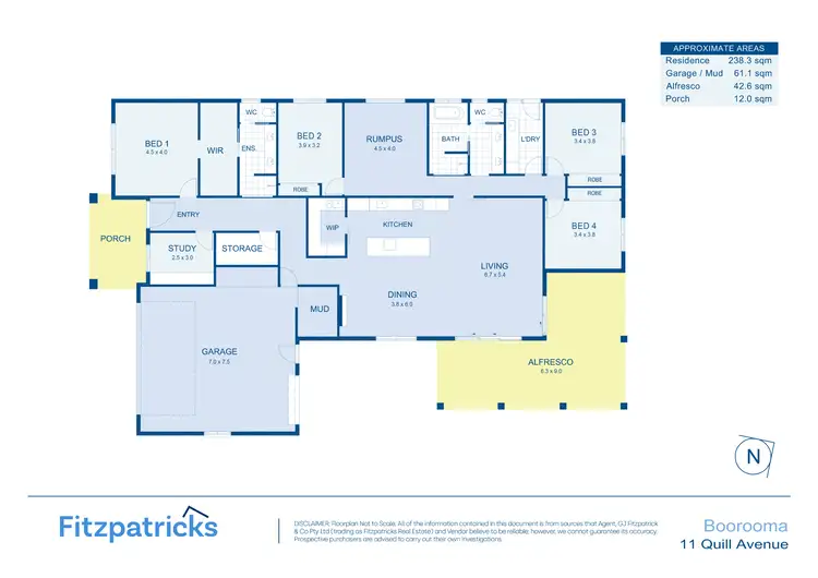 Floorplan of Homely house listing, 11 Quill Avenue, Boorooma NSW 2650