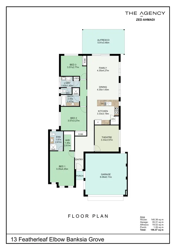 Floorplan of Homely house listing, 13 Featherleaf Elbow, Banksia Grove WA 6031
