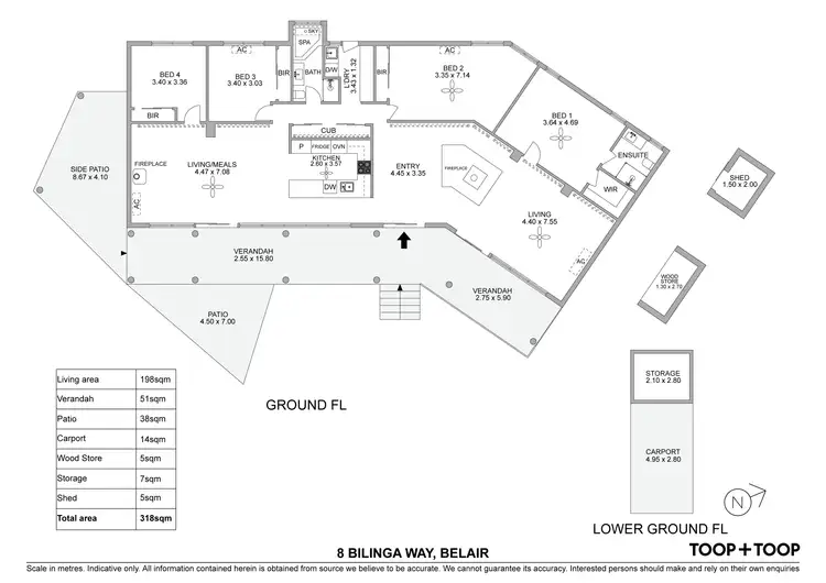Floorplan of Homely house listing, 8 Bilinga Way, Belair SA 5052