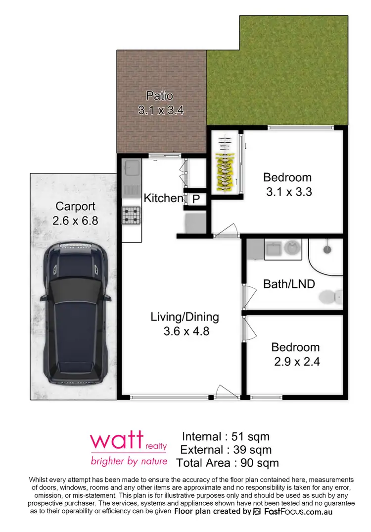 Floorplan of Homely townhouse listing, 84/144 Dorville Road, Carseldine QLD 4034