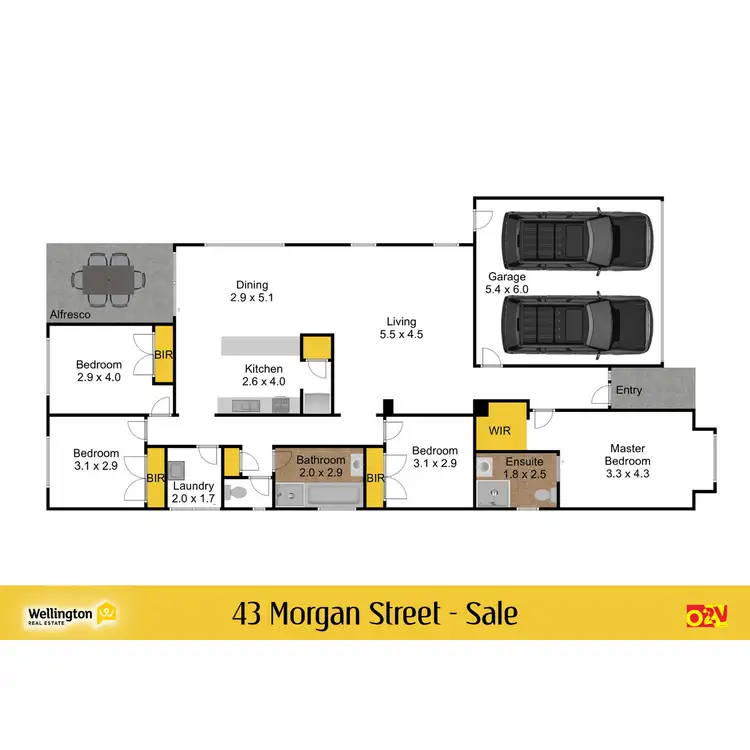 Floorplan of Homely house listing, 43 Morgan Street, Sale VIC 3850