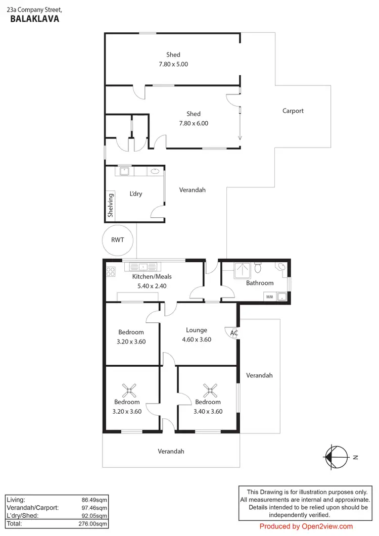 Floorplan of Homely house listing, 23A Company Street, Port Wakefield SA 5550