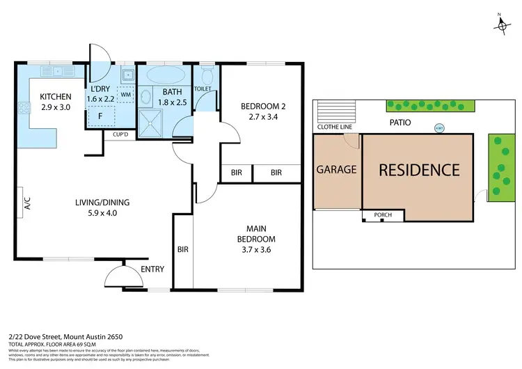 Floorplan of Homely villa listing, 2/22 Dove Street, Mount Austin NSW 2650