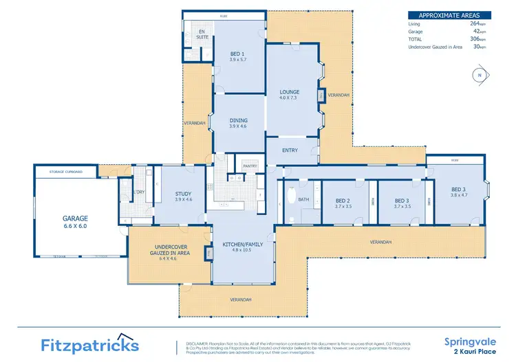 Floorplan of Homely house listing, 2 Kauri Place, Springvale NSW 2650